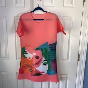 Vintage Pink Graphic Women's Tunic